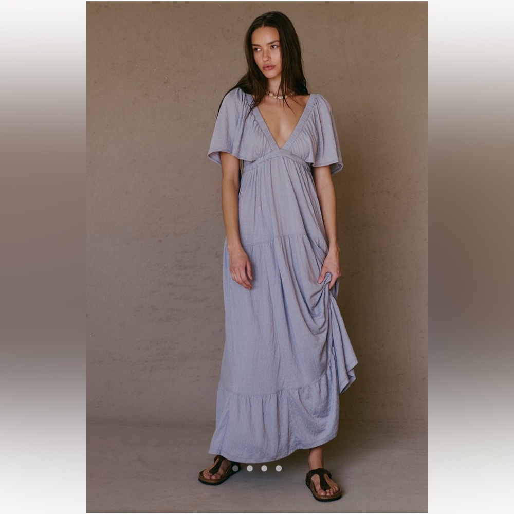 Free People La La Maxi Dress, size small in frost lavender